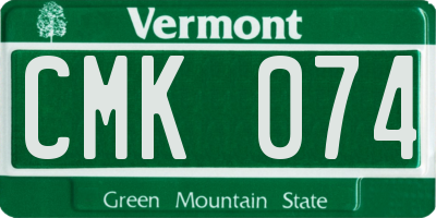 VT license plate CMK074