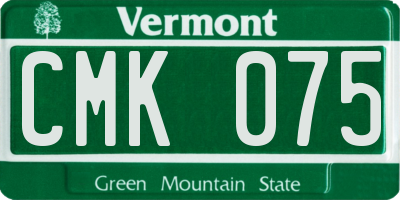 VT license plate CMK075