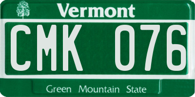 VT license plate CMK076