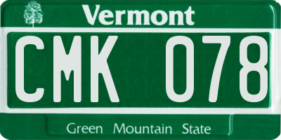 VT license plate CMK078