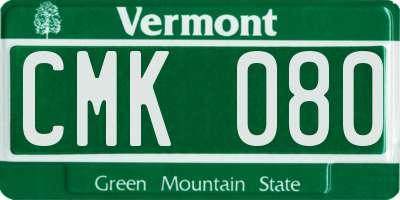 VT license plate CMK080