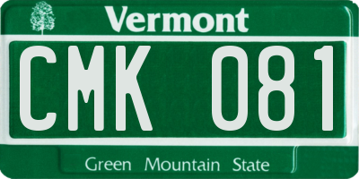 VT license plate CMK081