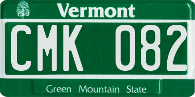 VT license plate CMK082
