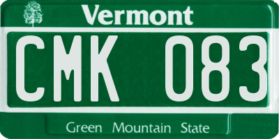 VT license plate CMK083