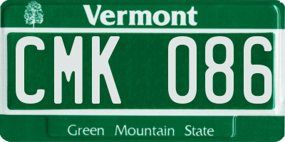 VT license plate CMK086