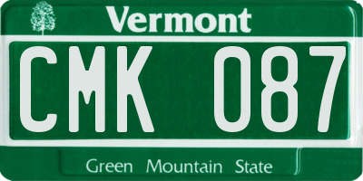 VT license plate CMK087