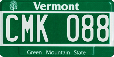 VT license plate CMK088