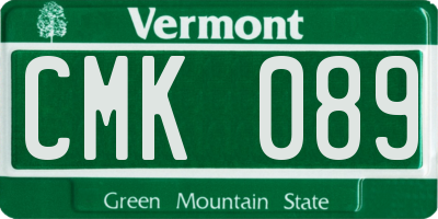 VT license plate CMK089