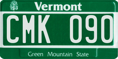 VT license plate CMK090