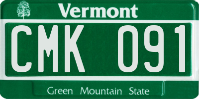 VT license plate CMK091