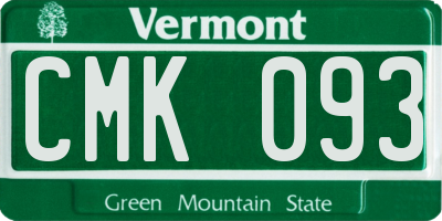 VT license plate CMK093