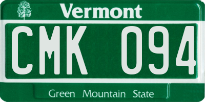 VT license plate CMK094