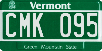VT license plate CMK095