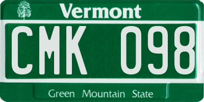 VT license plate CMK098