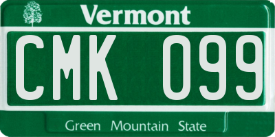 VT license plate CMK099