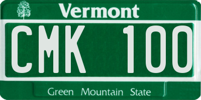 VT license plate CMK100