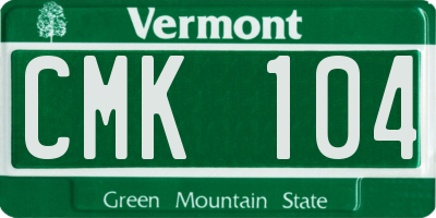VT license plate CMK104