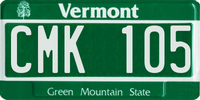 VT license plate CMK105