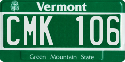 VT license plate CMK106