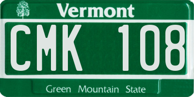 VT license plate CMK108