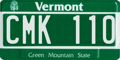 VT license plate CMK110