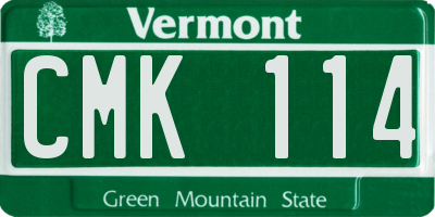 VT license plate CMK114