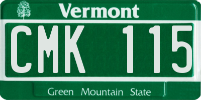 VT license plate CMK115