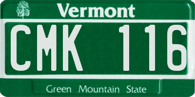 VT license plate CMK116