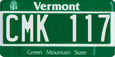 VT license plate CMK117
