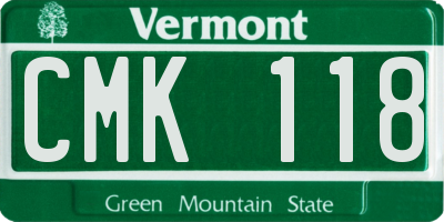 VT license plate CMK118