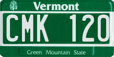 VT license plate CMK120