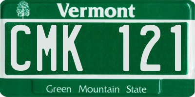 VT license plate CMK121