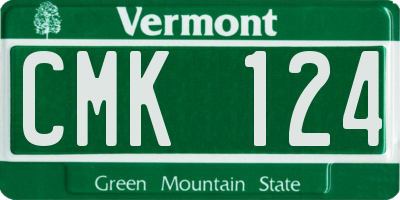 VT license plate CMK124
