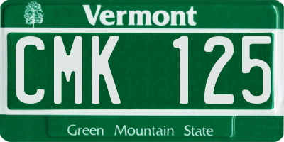 VT license plate CMK125