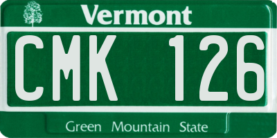 VT license plate CMK126
