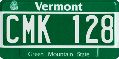 VT license plate CMK128