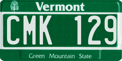 VT license plate CMK129