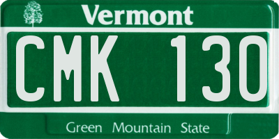 VT license plate CMK130