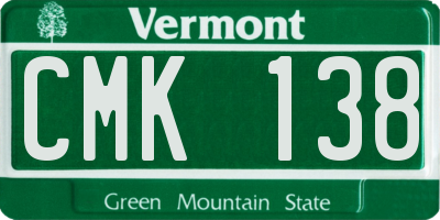 VT license plate CMK138