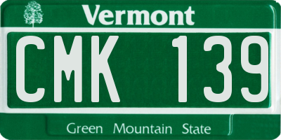 VT license plate CMK139