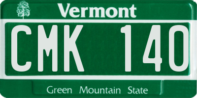 VT license plate CMK140