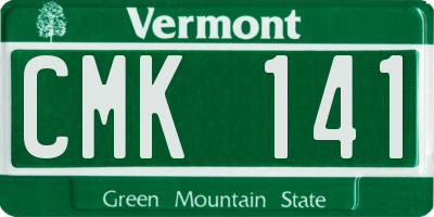 VT license plate CMK141