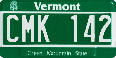 VT license plate CMK142