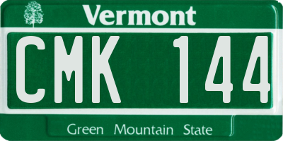 VT license plate CMK144
