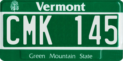 VT license plate CMK145