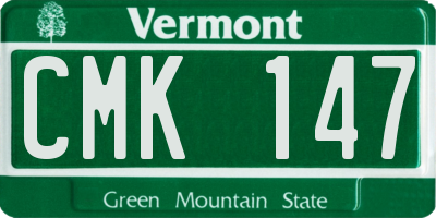 VT license plate CMK147