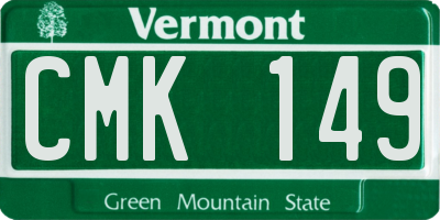 VT license plate CMK149