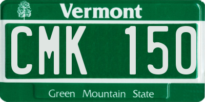 VT license plate CMK150