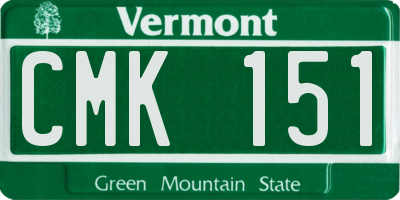 VT license plate CMK151
