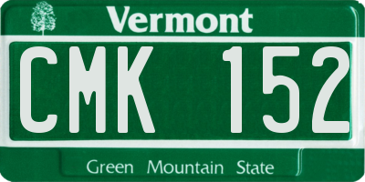 VT license plate CMK152